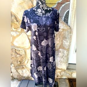 Lularoe Carly Dress Size Medium M - Black and Gray